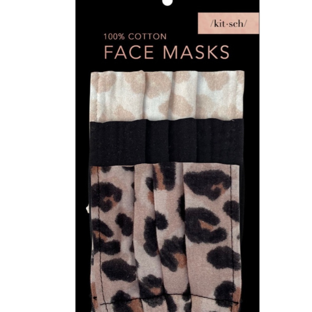 Kitsch  Leopard Pattern Face Masks
